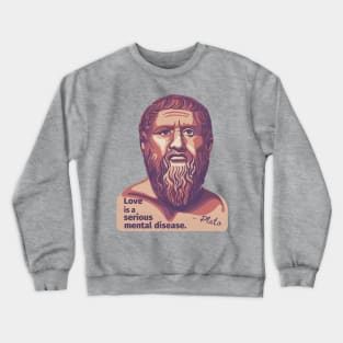 Plato Portrait and Quote Crewneck Sweatshirt